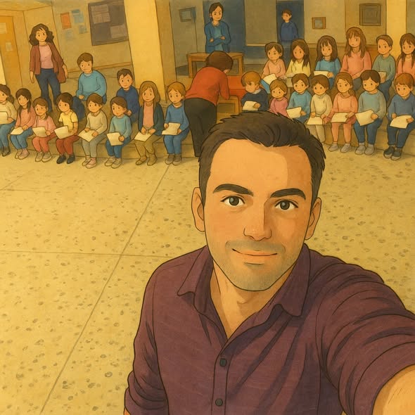 O Παναγιώτης Γκαμούρας στο 4ο Δημοτικό Πύργου